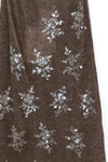 SWAYING 2025 Fall/Winter Collection: Beaded Alpaca Wool Sweater/Skirt Set SW-SW-SW25AW3B05C2S2-HZ (Floral, Gray-Brown) Skirt (SW25AW1T07C1S4)
